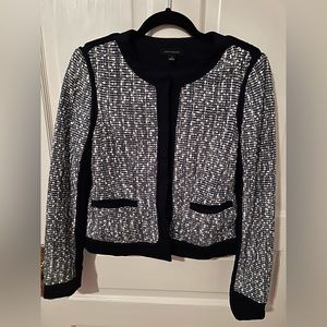 Ann Taylor slightly cropped jacket textured design